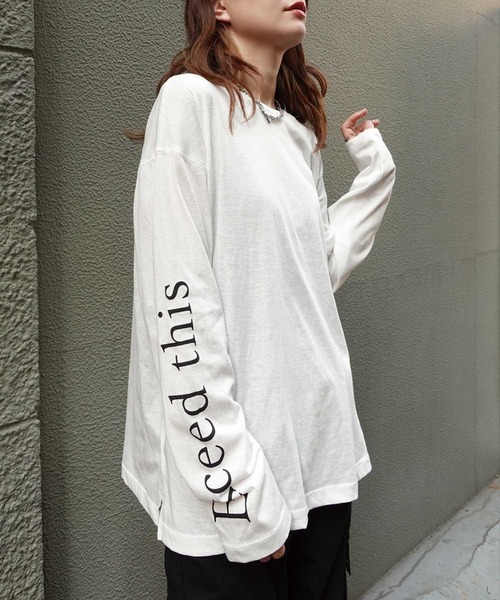 CORNERS(コーナーズ)の「袖ロゴシアーロンTEE(Tシャツ/カットソー・レディース・ホワイト/ピンク/チャコールグレー・M/FREE)」の12枚目の写真