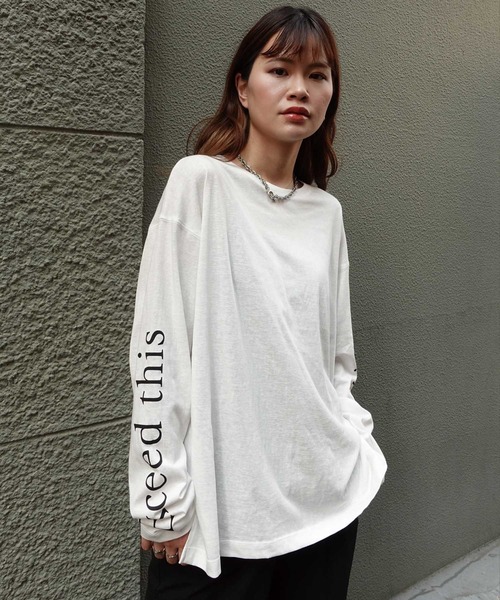 CORNERS(コーナーズ)の「袖ロゴシアーロンTEE(Tシャツ/カットソー・レディース・ホワイト/ピンク/チャコールグレー・M/FREE)」の10枚目の写真