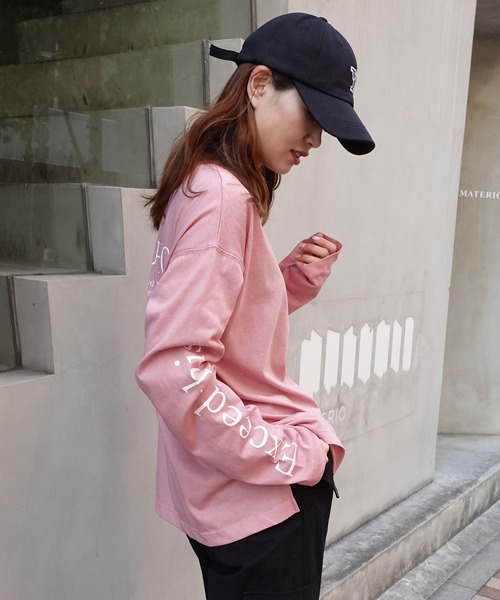 CORNERS(コーナーズ)の「袖ロゴシアーロンTEE(Tシャツ/カットソー・レディース・ホワイト/ピンク/チャコールグレー・M/FREE)」の8枚目の写真