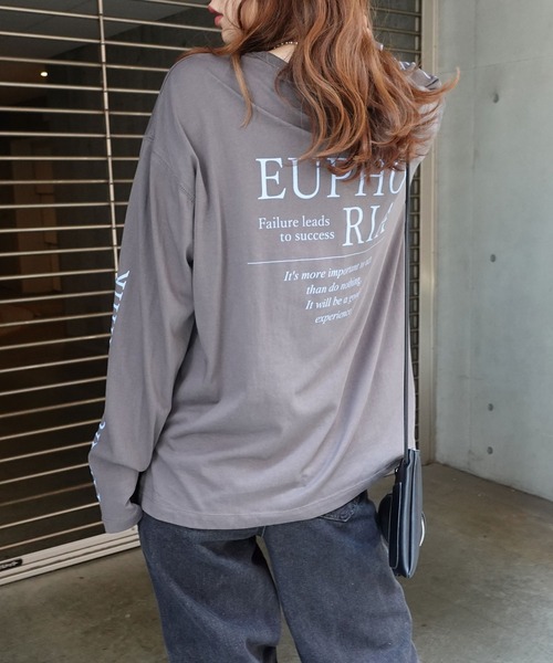 CORNERS(コーナーズ)の「袖ロゴシアーロンTEE(Tシャツ/カットソー・レディース・ホワイト/ピンク/チャコールグレー・M/FREE)」の7枚目の写真