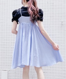 ローズプリントカーフレングスベビードールドレス SCULPTOR（スカルプター）の「Rose Babydoll Dress/ローズ