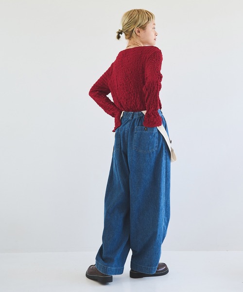 Crisp（クリスプ）の「シャーリングメロウトップス（Tシャツ/カットソー・レディース・レッド/ブラック/ベージュ・FREE）」の18枚目の写真