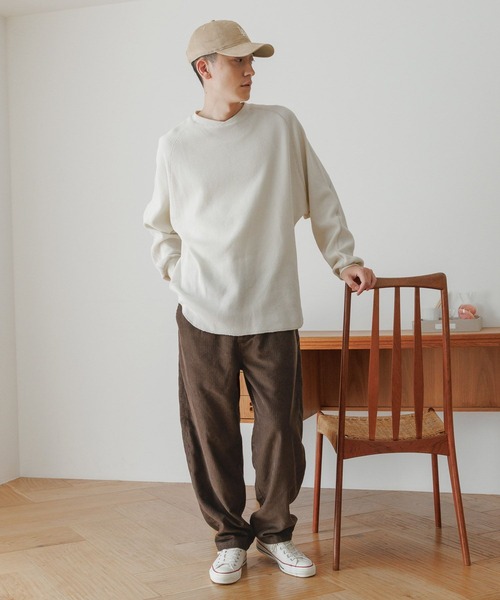 niko and...(ニコアンド)の「フリーダムロングスリーブワッフルプルオーバー(Tシャツ/カットソー・メンズ・アイボリー/パープル/ブラック・LARGE/MEDIUM)」の7枚目の写真