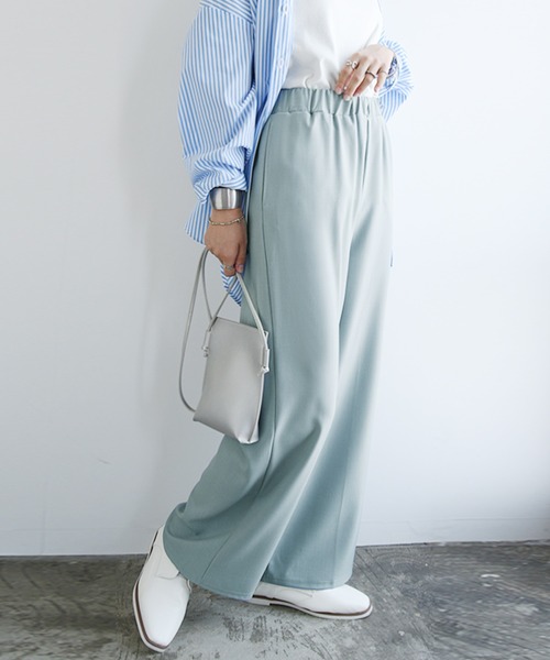 and it_（アンドイット）の「カラーワイドパンツ（その他パンツ・レディース・グレー/イエロー/アイボリー/モカ/ブラック/グレイッシュブルー/ダークオレンジ/ダークブラウン/ブラウン/モスグリーン・M2/LL1/L2/L1/M1/LL2）」の8枚目の写真