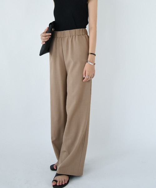 and it_（アンドイット）の「カラーワイドパンツ（その他パンツ・レディース・グレー/イエロー/アイボリー/モカ/ブラック/グレイッシュブルー/ダークオレンジ/ダークブラウン/ブラウン/モスグリーン・M2/LL1/L2/L1/M1/LL2）」の6枚目の写真