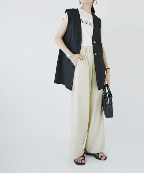 and it_（アンドイット）の「カラーワイドパンツ（その他パンツ・レディース・グレー/イエロー/アイボリー/モカ/ブラック/グレイッシュブルー/ダークオレンジ/ダークブラウン/ブラウン/モスグリーン・M2/LL1/L2/L1/M1/LL2）」の14枚目の写真