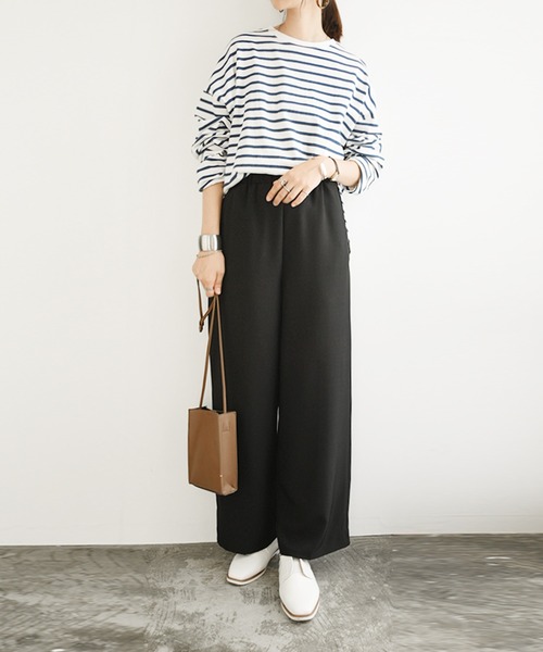 and it_（アンドイット）の「カラーワイドパンツ（その他パンツ・レディース・グレー/イエロー/アイボリー/モカ/ブラック/グレイッシュブルー/ダークオレンジ/ダークブラウン/ブラウン/モスグリーン・M2/LL1/L2/L1/M1/LL2）」の16枚目の写真