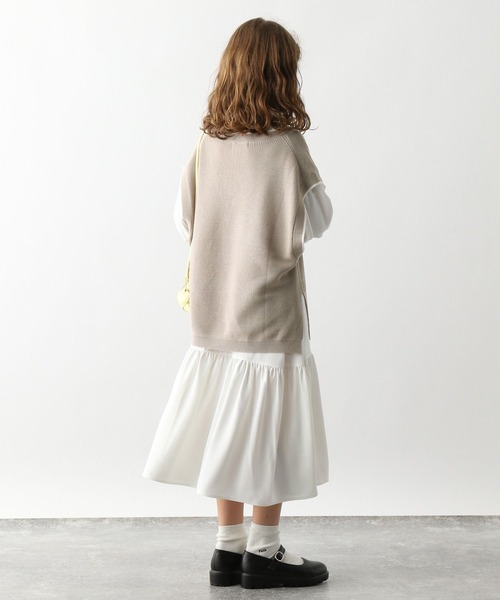 GLOBAL WORK（グローバルワーク）の「Vネックニットベストセットワンピース/704146（ワンピース・キッズ・ブラック/ホワイト・130cm/160cm/140cm/120cm/100cm/110cm/150cm）」の7枚目の写真