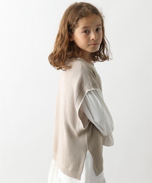 GLOBAL WORK（グローバルワーク）の「Vネックニットベストセットワンピース/704146（ワンピース・キッズ・ブラック/ホワイト・130cm/160cm/140cm/120cm/100cm/110cm/150cm）」の12枚目の写真