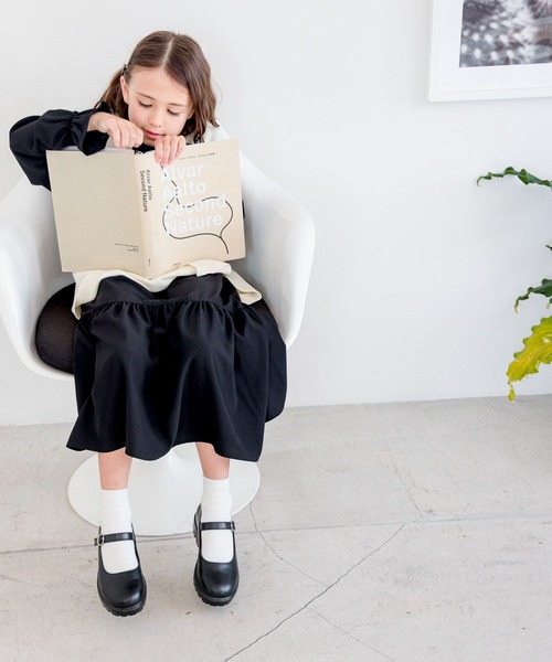 GLOBAL WORK（グローバルワーク）の「Vネックニットベストセットワンピース/704146（ワンピース・キッズ・ブラック/ホワイト・130cm/160cm/140cm/120cm/100cm/110cm/150cm）」の13枚目の写真