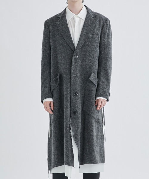 sulvam(サルバム)の「【sulvam/サルバム】FLANO PIPING LONG COAT(チェスターコート・メンズ・グレー・SMALL/MEDIUM)」の11枚目の写真