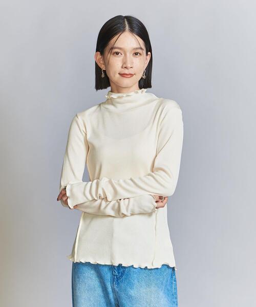 BEAUTY&YOUTH UNITED ARROWS(ビューティーアンドユースユナイテッドアローズ)の「メローステッチ タートルネック カットソー(Tシャツ/カットソー・レディース・オフホワイト/ブラック/ライトブルー/ブラウン/ライトグレー・FREE)」の6枚目の写真