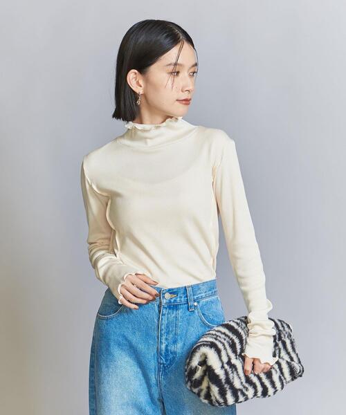 BEAUTY&YOUTH UNITED ARROWS(ビューティーアンドユースユナイテッドアローズ)の「メローステッチ タートルネック カットソー(Tシャツ/カットソー・レディース・オフホワイト/ブラック/ライトブルー/ブラウン/ライトグレー・FREE)」の8枚目の写真