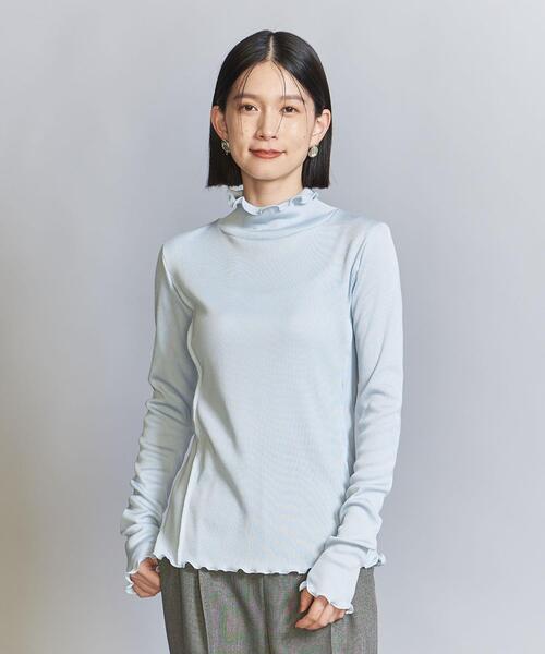 BEAUTY&YOUTH UNITED ARROWS(ビューティーアンドユースユナイテッドアローズ)の「メローステッチ タートルネック カットソー(Tシャツ/カットソー・レディース・オフホワイト/ブラック/ライトブルー/ブラウン/ライトグレー・FREE)」の10枚目の写真