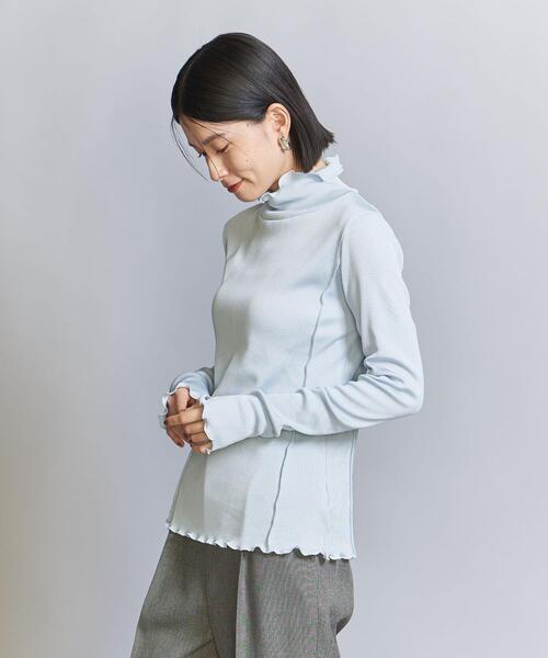 BEAUTY&YOUTH UNITED ARROWS(ビューティーアンドユースユナイテッドアローズ)の「メローステッチ タートルネック カットソー(Tシャツ/カットソー・レディース・オフホワイト/ブラック/ライトブルー/ブラウン/ライトグレー・FREE)」の12枚目の写真