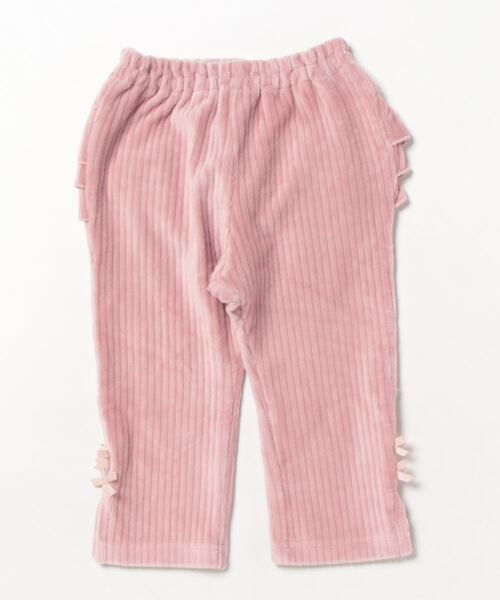 kids zoo（キッズズー）の「ベロアコール後フリルパンツ（その他パンツ・キッズ・スミクロ/ピンク/ベージュ・90/80）」の3枚目の写真