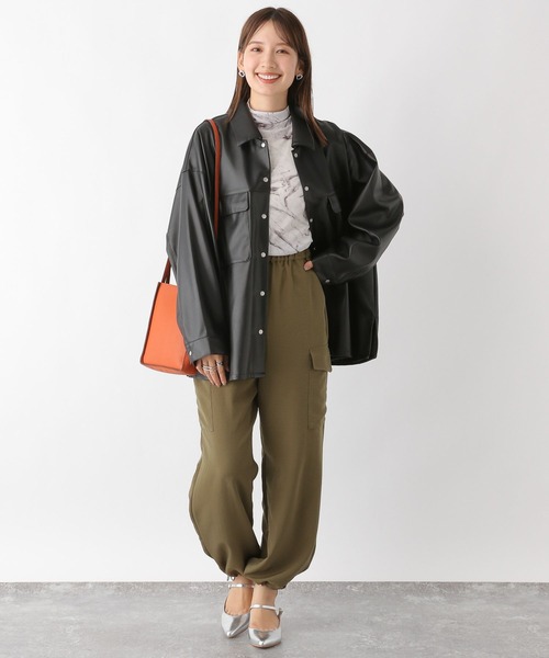 OVERCOAT フェイクレザーシャツジャケット セール】フェイクレザーシャツジャケット 183978（その他