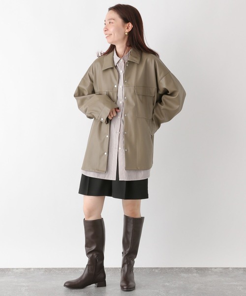 lepsim レプシム　【かつこ企画】 シアージャケット ブラウン 新品未使用 LEPSIM（レプシィム）の「ゴールドボタンWジャケット 893422