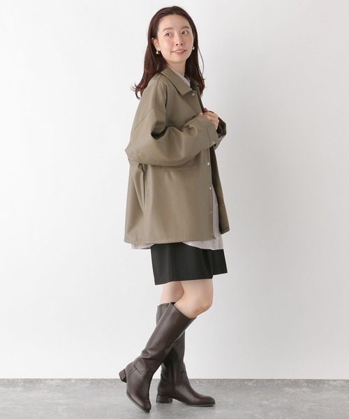 OVERCOAT フェイクレザーシャツジャケット セール】フェイクレザーシャツジャケット 183978（その他