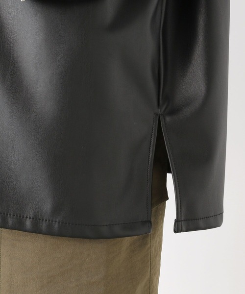 LEPSIM（レプシィム）の「フェイクレザーシャツジャケット 183978