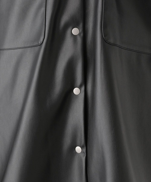 LEPSIM（レプシィム）の「フェイクレザーシャツジャケット 183978