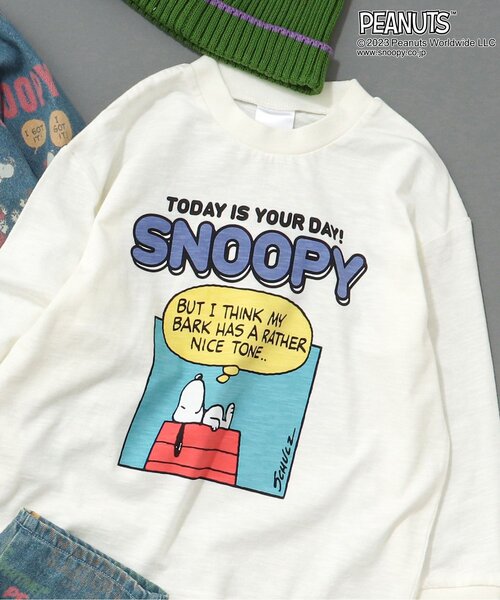 PEANUTS(ピーナッツ)の「PEANUTS コミックプリントTシャツ(Tシャツ/カットソー・キッズ・ブルー/レッド/イエロー/オフホワイト/チャコール/グリーン・120/90/100/110/80)」の2枚目の写真