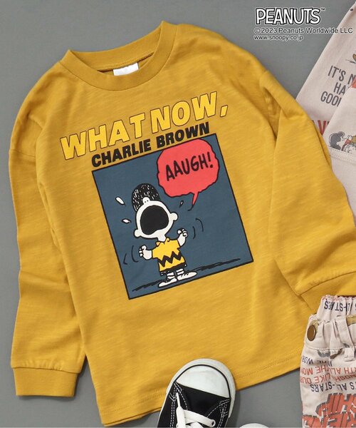 PEANUTS(ピーナッツ)の「PEANUTS コミックプリントTシャツ(Tシャツ/カットソー・キッズ・ブルー/レッド/イエロー/オフホワイト/チャコール/グリーン・120/90/100/110/80)」の5枚目の写真