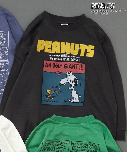 PEANUTS(ピーナッツ)の「PEANUTS コミックプリントTシャツ(Tシャツ/カットソー・キッズ・ブルー/レッド/イエロー/オフホワイト/チャコール/グリーン・120/90/100/110/80)」の3枚目の写真