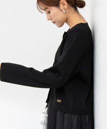 NOLLEY’S | 《手洗い可能》エタニティロゴ刺繍総針クルーネックカーディガン(カーディガン/ボレロ)