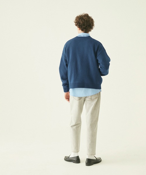 coca(coca)(コカ)の「メンズ イニシャルロゴニットトレーナー(ニット/セーター・メンズ・グレー/ネイビー・M/L)」の6枚目の写真
