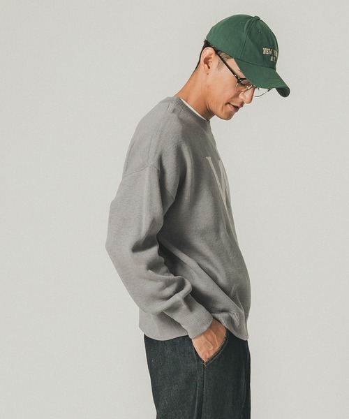 セール】メンズ イニシャルロゴニットトレーナー（ニット