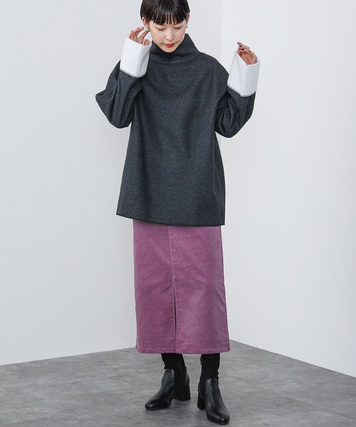tシャツ モックネック ワイドスリーブ プルオーバー レディース BEAMS HEART tシャツ モックネック ワイドスリーブ プルオーバー