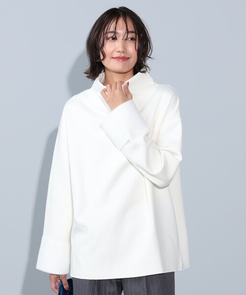 モックネック ワイドスリーブ プルオーバー（Tシャツ/カットソー