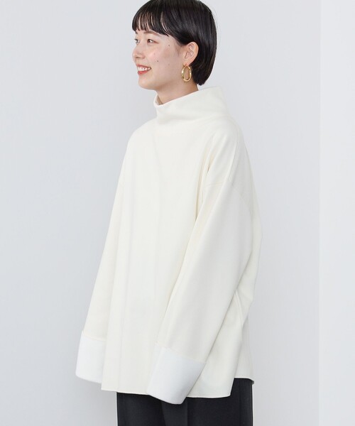 tシャツ モックネック ワイドスリーブ プルオーバー レディース BEAMS HEART tシャツ モックネック ワイドスリーブ プルオーバー