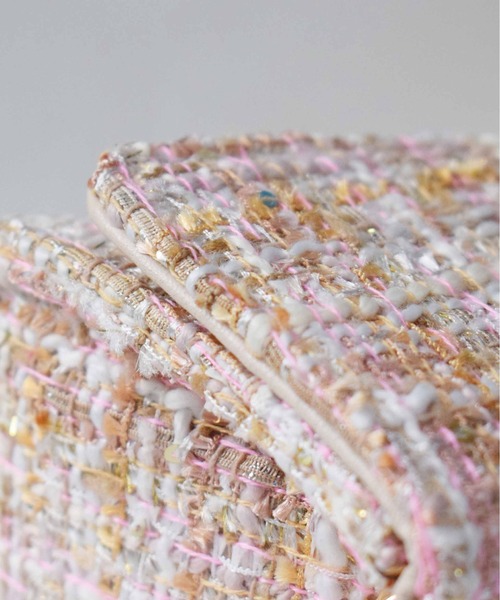 PICCIN(ピッチン)の「パールハンドルツイードミニバッグ(ショルダーバッグ・レディース・ピンク/ベージュ/ブラック・FREE)」の16枚目の写真