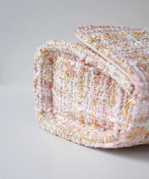 PICCIN(ピッチン)の「パールハンドルツイードミニバッグ(ショルダーバッグ・レディース・ピンク/ベージュ/ブラック・FREE)」の17枚目の写真