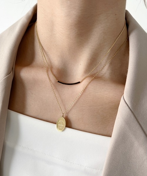 sowang（ソワン）の「【ステンレス】 2連メタルプレート モチーフネックレス（ネックレス・レディース・シルバー/ゴールド・FREE）」の10枚目の写真