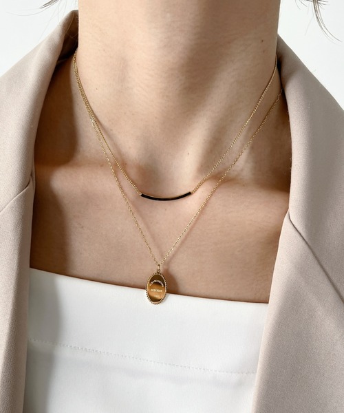 sowang（ソワン）の「【ステンレス】 2連メタルプレート モチーフネックレス（ネックレス・レディース・シルバー/ゴールド・FREE）」の14枚目の写真