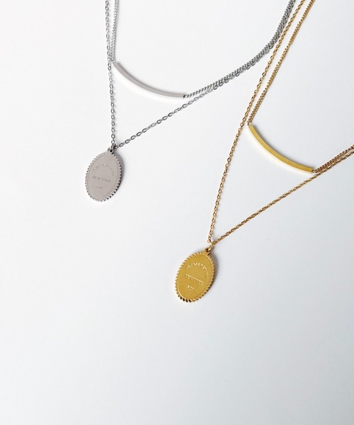 sowang（ソワン）の「【ステンレス】 2連メタルプレート モチーフネックレス（ネックレス・レディース・シルバー/ゴールド・FREE）」の20枚目の写真