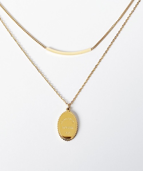 sowang（ソワン）の「【ステンレス】 2連メタルプレート モチーフネックレス（ネックレス・レディース・シルバー/ゴールド・FREE）」の18枚目の写真