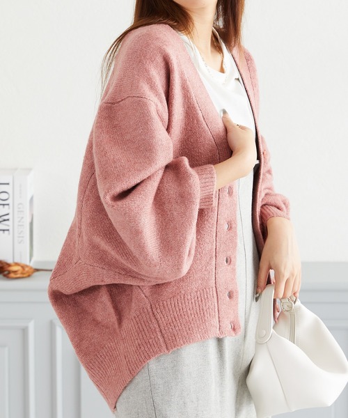 acro（アクロ）の「Vネックニットドルマンカーディガン/AC3828（カーディガン/ボレロ・レディース・ピンク/アイボリー/ブラック/ブラウン・ﾌﾘ-）」の18枚目の写真