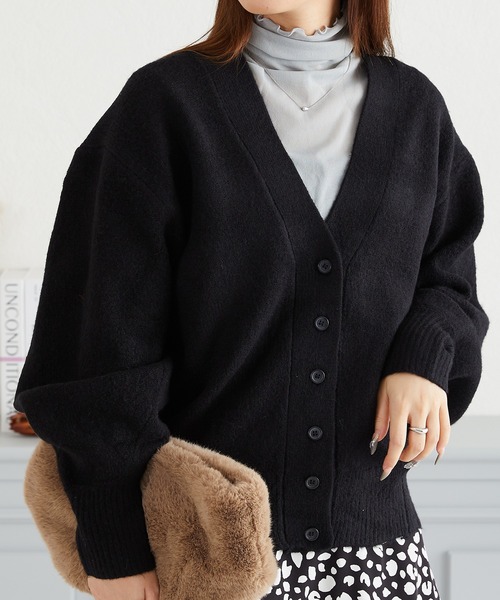 acro（アクロ）の「Vネックニットドルマンカーディガン/AC3828（カーディガン/ボレロ・レディース・ピンク/アイボリー/ブラック/ブラウン・ﾌﾘ-）」の15枚目の写真