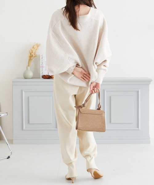 acro（アクロ）の「Vネックニットドルマンカーディガン/AC3828（カーディガン/ボレロ・レディース・ピンク/アイボリー/ブラック/ブラウン・ﾌﾘ-）」の10枚目の写真