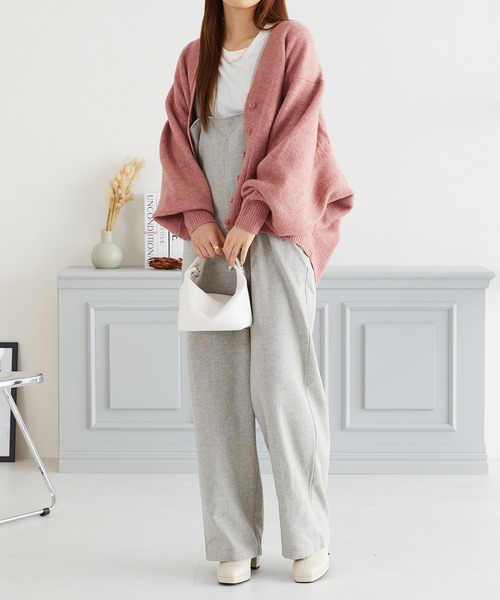 acro（アクロ）の「Vネックニットドルマンカーディガン/AC3828（カーディガン/ボレロ・レディース・ピンク/アイボリー/ブラック/ブラウン・ﾌﾘ-）」の16枚目の写真