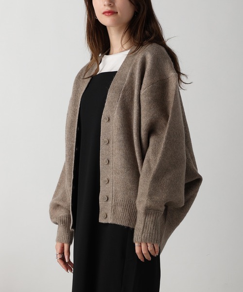 acro（アクロ）の「Vネックニットドルマンカーディガン/AC3828（カーディガン/ボレロ・レディース・ピンク/アイボリー/ブラック/ブラウン・ﾌﾘ-）」の5枚目の写真