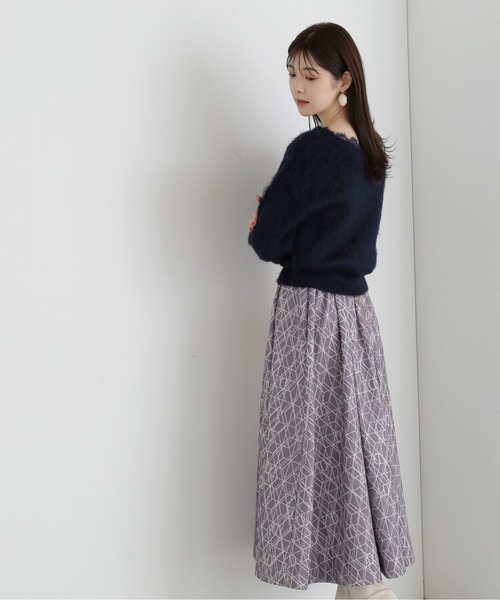 PROPORTION BODY DRESSING（プロポーションボディドレッシング）の「バックレースブラッシュニット / 1213270040（ニット/セーター・レディース・ネイビー/ホワイト系その他/グレー・FREE）」の5枚目の写真