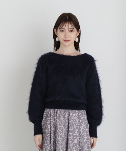 PROPORTION BODY DRESSING（プロポーションボディドレッシング）の「バックレースブラッシュニット / 1213270040（ニット/セーター・レディース・ネイビー/ホワイト系その他/グレー・FREE）」の6枚目の写真