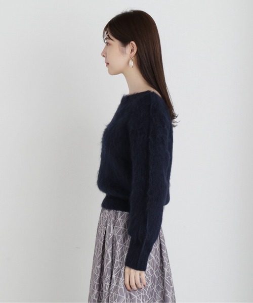 PROPORTION BODY DRESSING（プロポーションボディドレッシング）の「バックレースブラッシュニット / 1213270040（ニット/セーター・レディース・ネイビー/ホワイト系その他/グレー・FREE）」の7枚目の写真