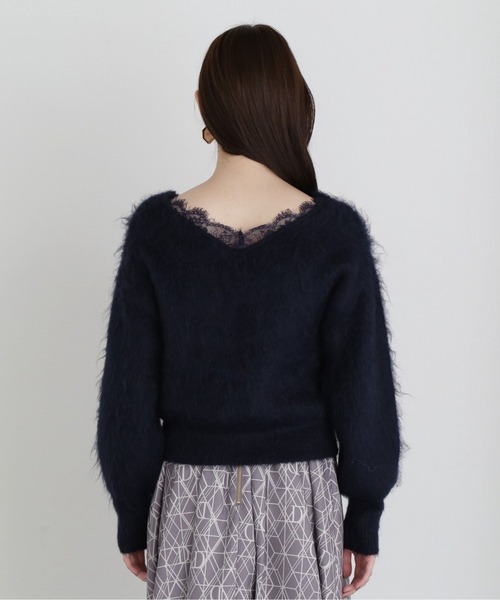 PROPORTION BODY DRESSING（プロポーションボディドレッシング）の「バックレースブラッシュニット / 1213270040（ニット/セーター・レディース・ネイビー/ホワイト系その他/グレー・FREE）」の8枚目の写真