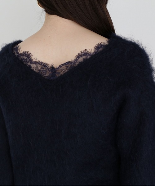 PROPORTION BODY DRESSING（プロポーションボディドレッシング）の「バックレースブラッシュニット / 1213270040（ニット/セーター・レディース・ネイビー/ホワイト系その他/グレー・FREE）」の9枚目の写真